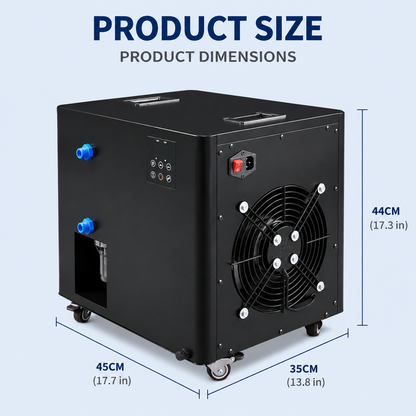 Kove 0.5HP ice bath chiller setup detail