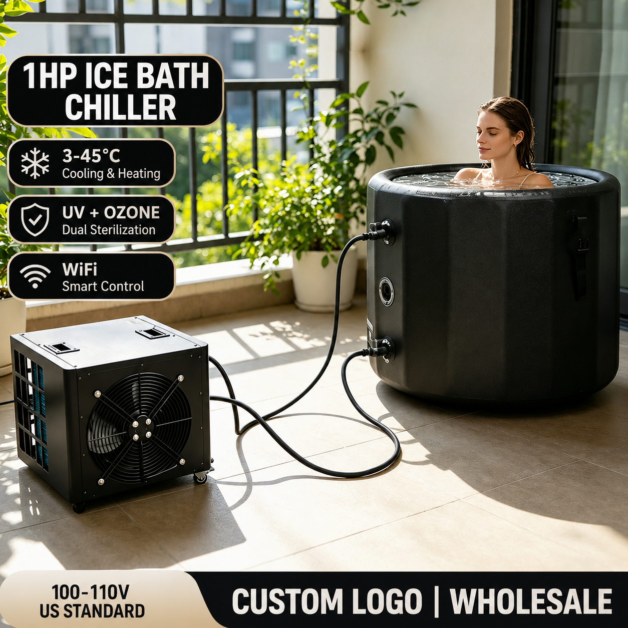 Inflatable Round Ice Bath Tub