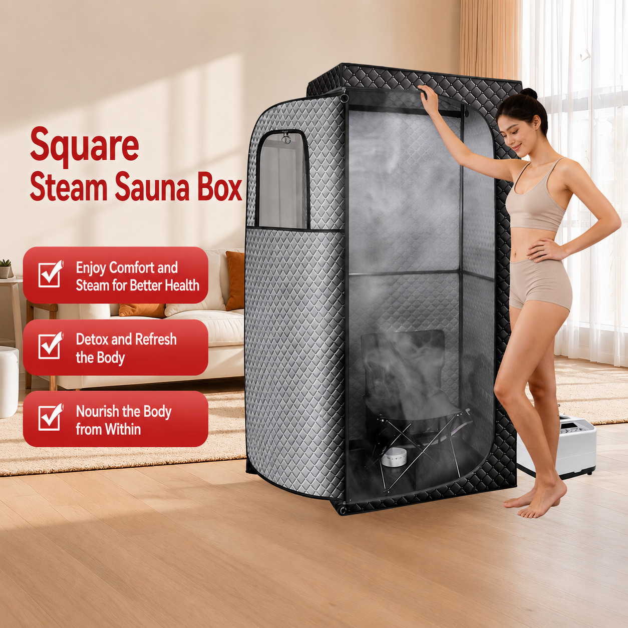 1-Person Full-Body Portable Infrared Sauna